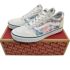 VANS Ward Pastel Heart Tie Dye Pastel Multi Low Top Shoes Womens Size 10 US