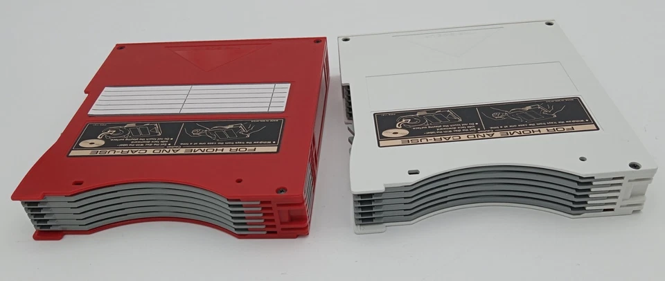 (2) Cartucho de cargador de 6 discos PIONEER reproductor de CD multi-reproducción cambiador rojo/blanco Foto 4 de 4