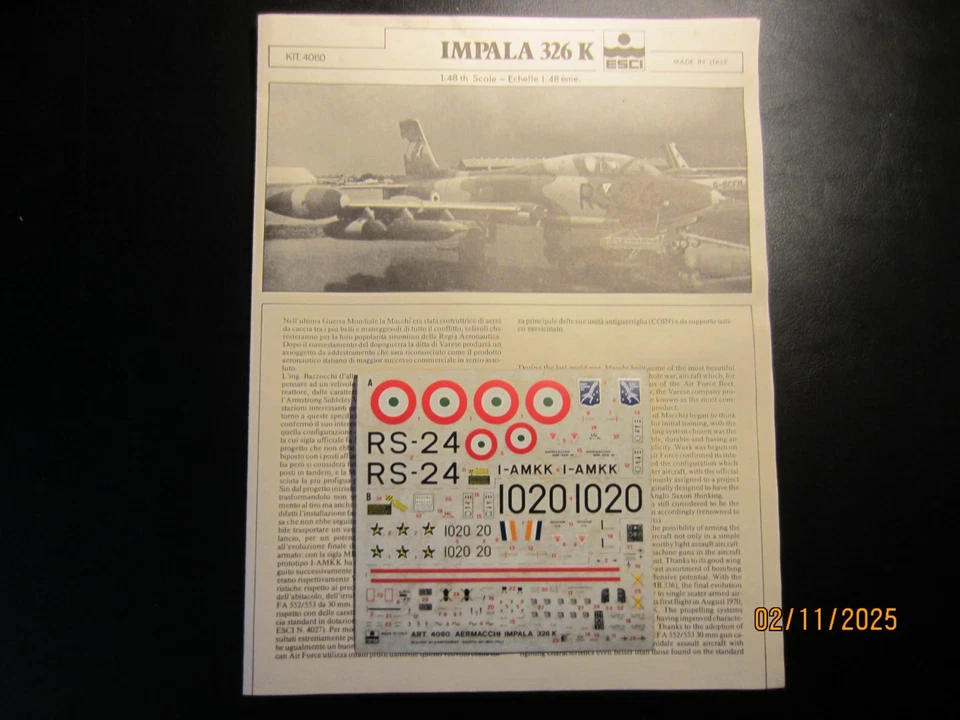1/48 ESCI Aermacchi 326 K Impala - Immagine 2 di 3