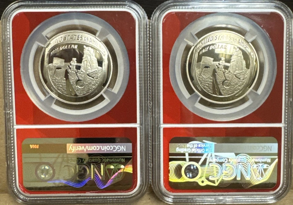 2019-S Apollo 11 50th Anniversary Half Dollar NGC PF69 Ultra Cameo Red Label  - Image 4 of 4