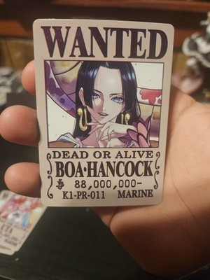Boa Hancock Pirate One Piece WANTED K1 PR Foil Goddess Waifu Card Holo Anime Hot