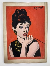 Andy Warhol COA Art Painting Original Drawing Vintage Paper Signed