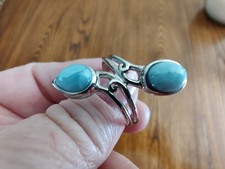 Larimar Silver Bypass Ring