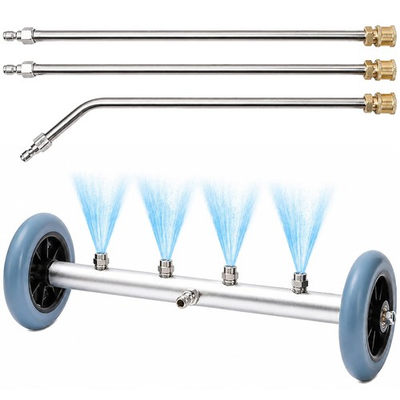 #ad 16 Inch Undercarriage Pressure Washer Attachment 3Wand Silver $41.92