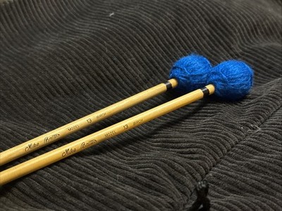 Mike Balter Balter Basics Birch Keyboard Mallets Medium/Hard Blue Yarn Vintage