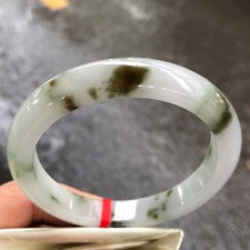 Certified Natural Grade AAA Ice Green Burmese Jade jadeite bracelet bangle 58MM