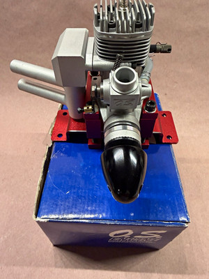 O.S. MAX 46FX 2-Stroke  RC Airplane Engine w/Slim Line Side Pitts & Spinner