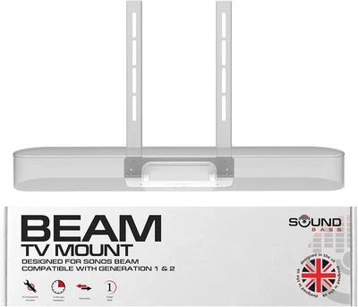 Soundbass Beam TV Mount (Compatible with Gen 1 & 2 Sonos Beam Soundbar,)
