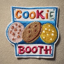 Girl Scouts Girl Guides Cookie Booth Embroidered Iron-On Badge Patch