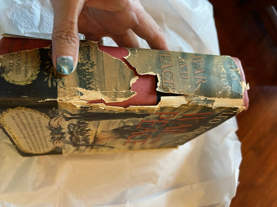 Book War and Peace Leo Tolstoy Inner Sanctum Edition Hardcover 1st Edition 1942 - Image 3 of 4
