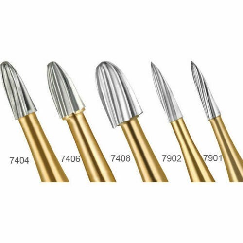 10x Dental Trimming Finishing Polishing Gold Carbide Bur High Speed FG 1.6mm - Picture 14 of 23