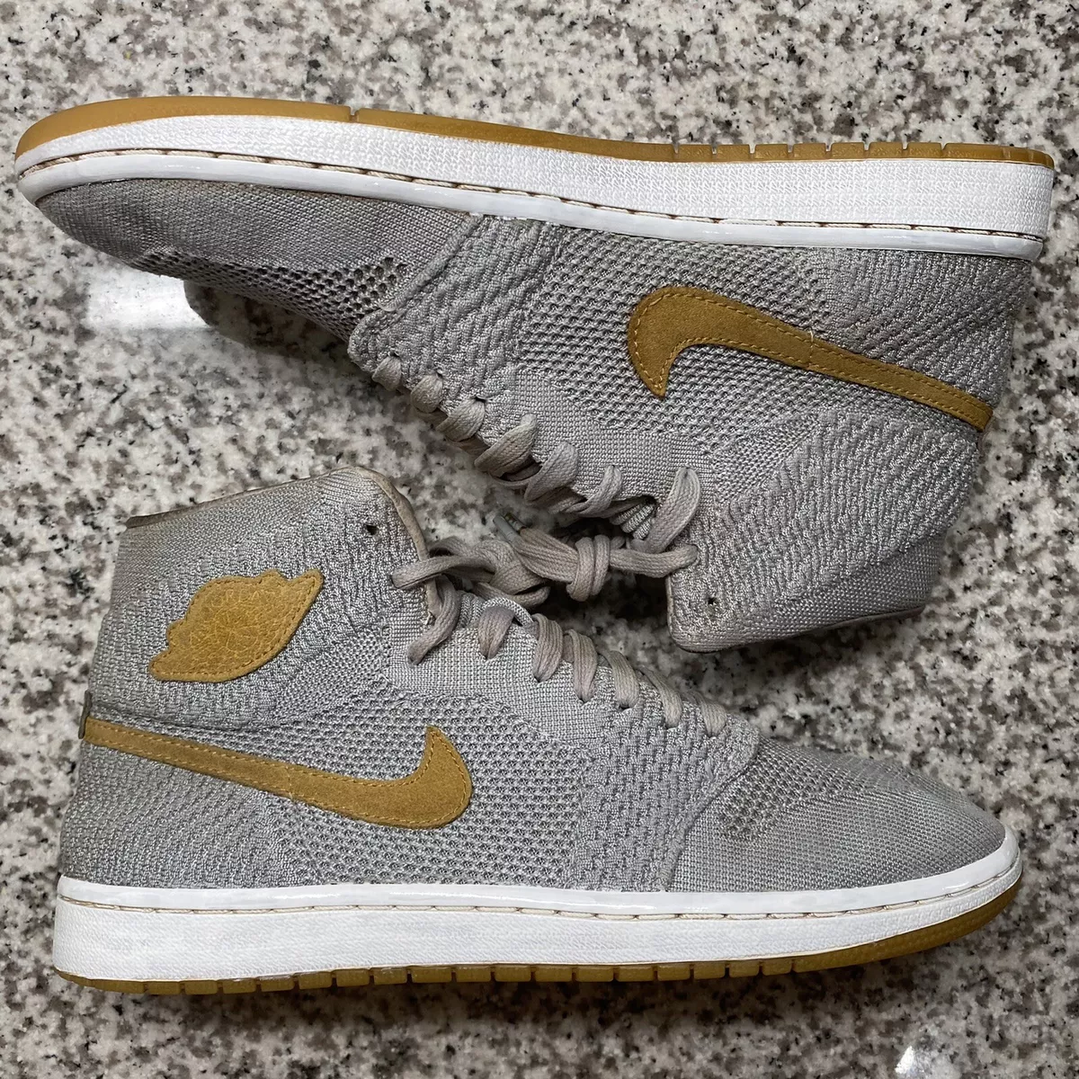 Jordan retro 1 flyknit wolf grey sale