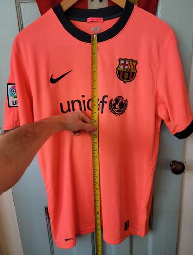 FC Barcelona 2009/10 Away Pink Unicef Nike Shirt Jersey Camiseta RETRO MESSI - Picture 10 of 11