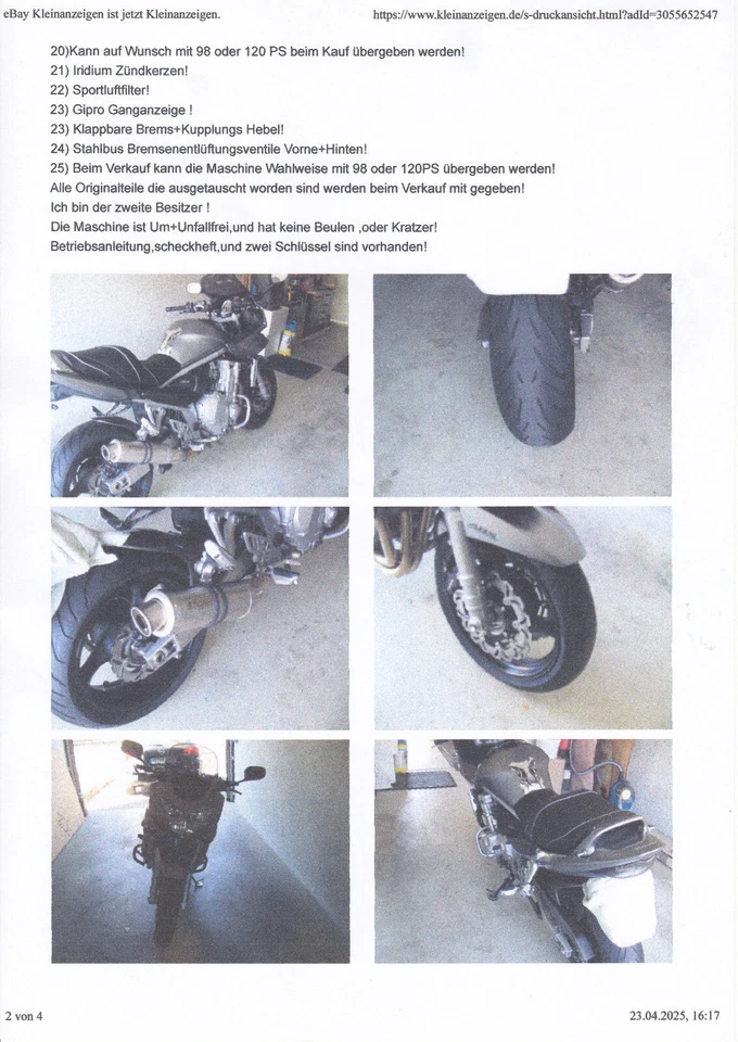 suzuki gsf 1250 sa 2009 bandit - Bild 2 von 3