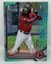 2022 Bowman Chrome JUNIOR SANQUINTIN 1st Mojo Aqua Refractor SP /225