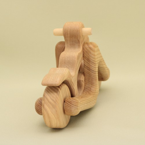Handmade Organic Natural Wooden Chopper Motorbike Motorcycle Lotes Toys - Photo 12/14