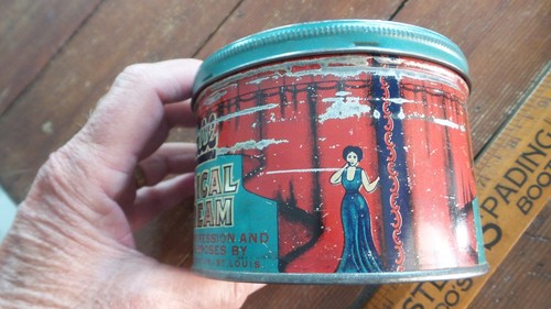 Lata Publicitaria Vintage REXALL CREMA FRÍA TEATRAL - Imagen 5 de 7