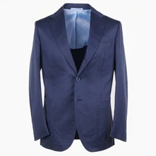 Stile Latino Napoli Trim-Fit Blue Superfine Wool-Cotton Suit 42R (Eu 52) NWT