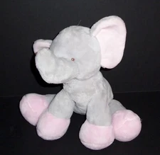 HUGFUN INT 14" Plush M Cloud Elephant Gray Pink 258332 Baby Stuffed Animal Toy