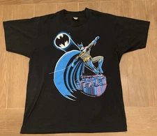 Vintage 1988 RARE Batman Single Stiched Graphic T-shirt Size XL *mint*
