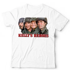 Kelly's Heroes Faces Unisex Tshirt 70s Clint Oddball Telly Retro Vintage White