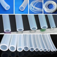 Clear Translucent Silicone Tubing Tube Food Grade 0.8-12.7mm ID Safe High Temp