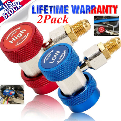 #ad #ad 2Pack Quick Coupler Adapters High Low Pressure A C Refrigerants Manifold Gauge $17.99