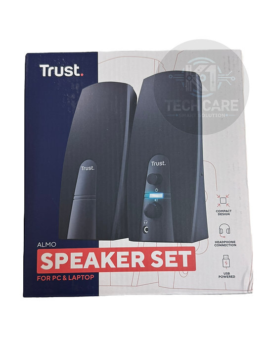 🔊 Trust Almo 2.0 PC Speaker Set – 10W Peak Power | USB Powered | Black