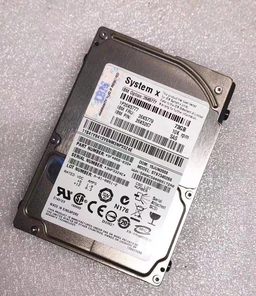 IBM 39R7366 43W7546 26K5779 73G 10K 2.5-inch SAS server hard drive - Image 2 of 2