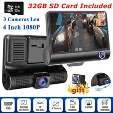 32GB HD Camara De Seguridad Dash Cam Para Auto Carro Delantero/Trasero/Interior