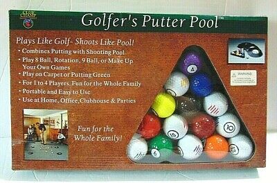 Club Champ Golfer's Putter Pool Indoor Outdoor 1-4 Player Golf Billiard Game