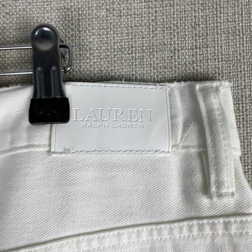 Lauren Ralph Lauren Girlfriend Jeans Womens 16 White Crochet Patches Denim - Picture 9 of 11