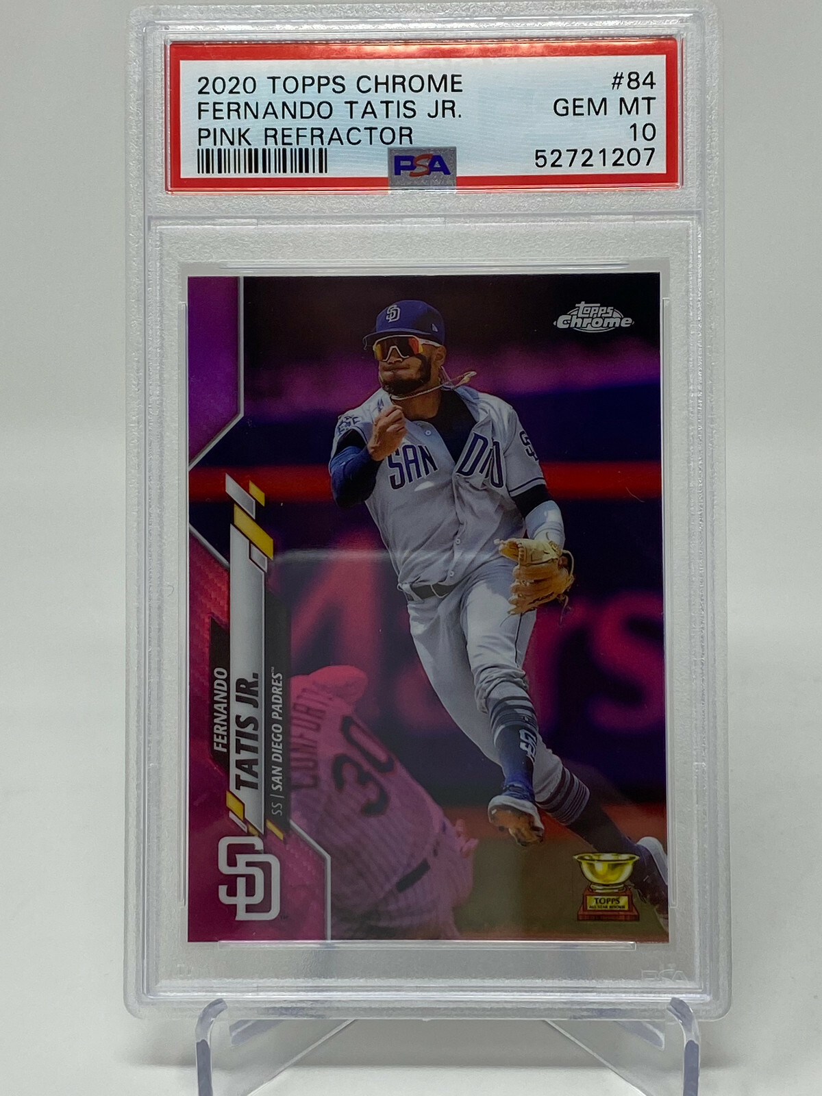 2020 Topps Chrome  #84  Fernando Tatis Jr.   Pink Refractor PSA 10 view 11