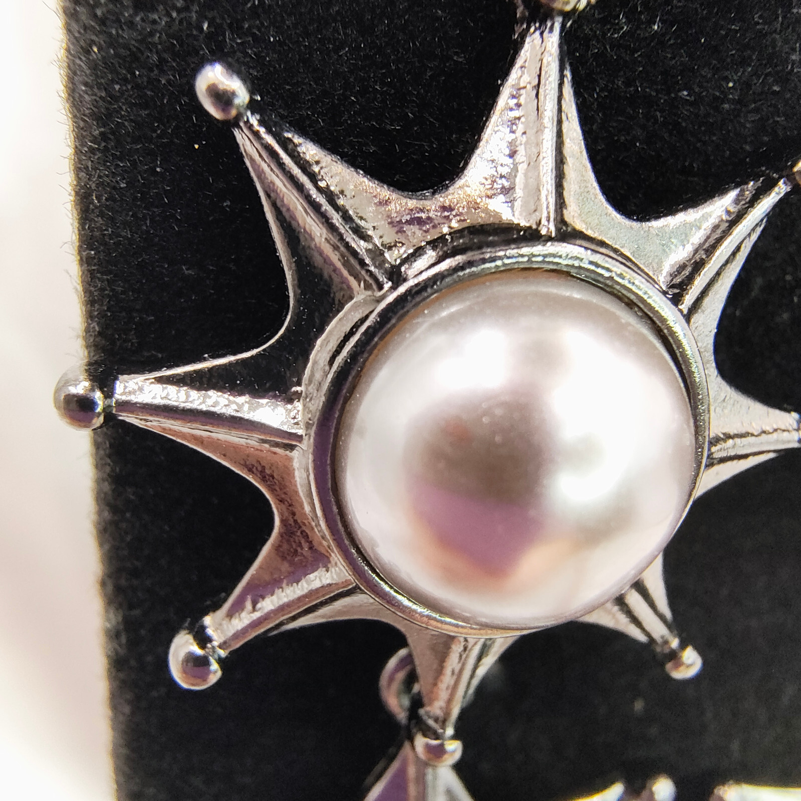 Hutton Wilkinson Earrings Rhinestone Starburst St… - image 3