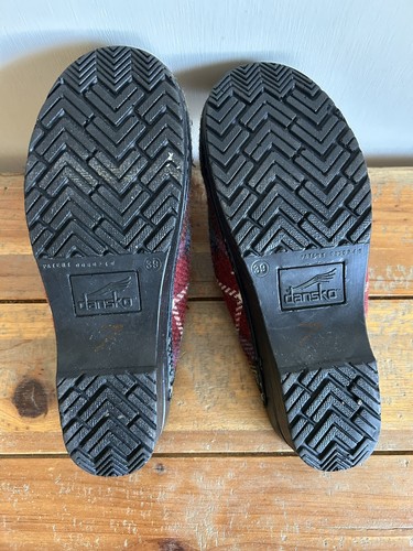 Dansko Wool Plaid Tartan Clog Mule Womens Size 39 8.5/9 US - Picture 5 of 7