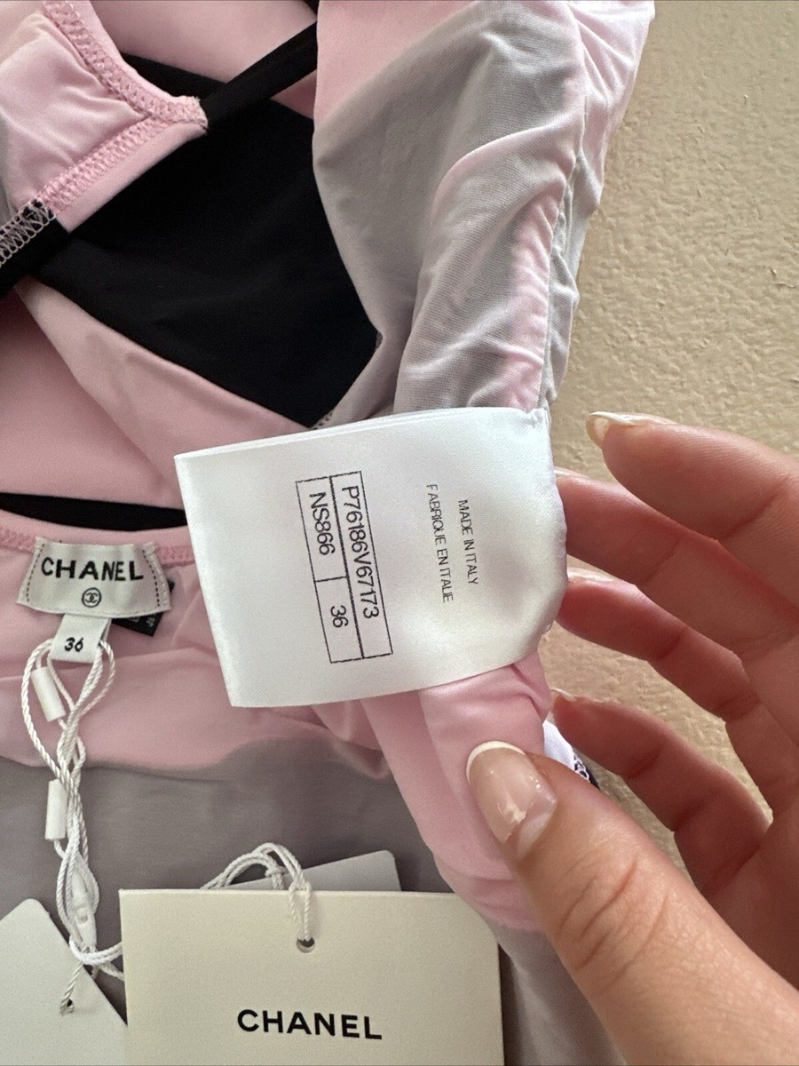 Chanel Coco Beach 24M Swimsuit Stretch Jersey 1 Piece 36 NWT