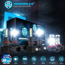 For Subaru Outback 2011-2014 IRONWALLS LED Headlight High/Low/Fog Bulbs 6000K