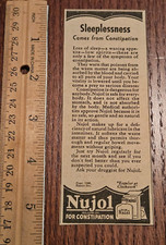 Nujol for Constipation Sleeplessness Ad from 1936 Philadelphia Newspaper