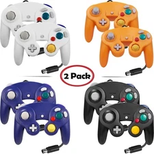 2 Packs NGC Controller Wired Gamepad Joystick for Nintendo GameCube Wii U Switch