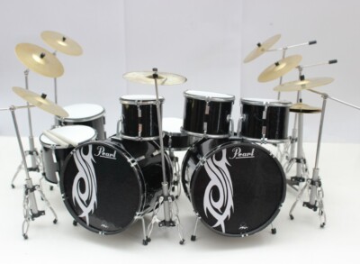 Miniature Drum Set Kit Pearl Joey Jordison Slipknot Drum Mini Replica 1/6