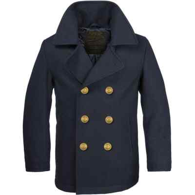 Giacca Giaccone Marinaio Uomo Cappotto Militare Giacca Marinaio