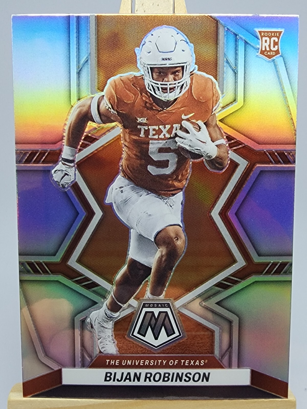 Bijan Robinson RC Rookie 2023 Mosaic Draft Picks Silver #7 Texas Longhorns