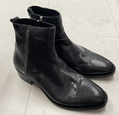 New John Varvatos $998 Ludlow Chain Zip Leather Boots In  display picture 2