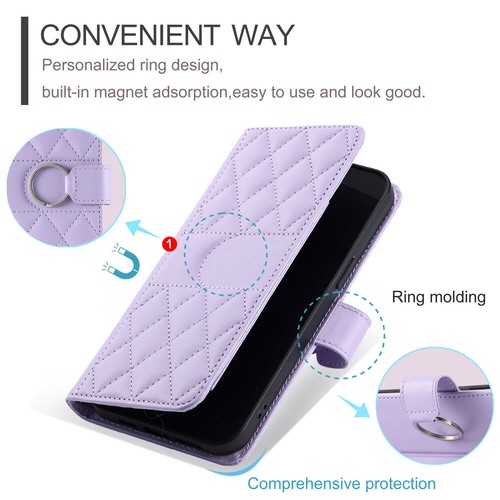 Leather Grid Card Wallet Cover Case For Sony Xperia 5 10 I II III IV V VI XZ4 - Picture 2 of 17