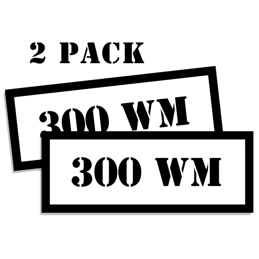 Etiqueta adhesiva de lata de munición 300 WM calcomanía munición (paquete de 2)