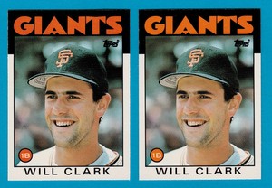 2-TOPPS-1986-TRADED-WILL-CLARK-RC-CARDS-24t-LOT-BASEBALL-GIANTS-ROOKIE