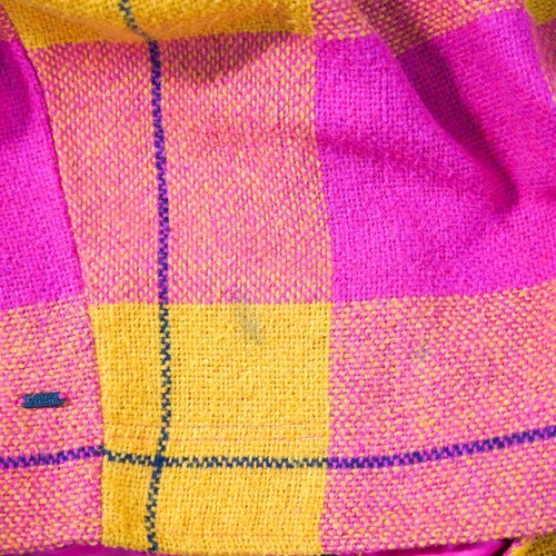 Scotch & Soda karierte Wollmischung Jacke L Damen rosa orange leuchtend selten - Bild 15 von 17