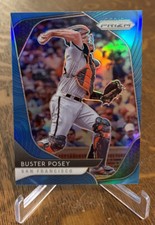 2020 Panini Prizm Carolina Blue Prizm #34 Buster Posey San Francisco Giants