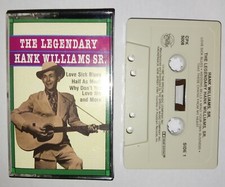 The Legendary Hank Williams Sr. Cassette Tested works 1987 VG