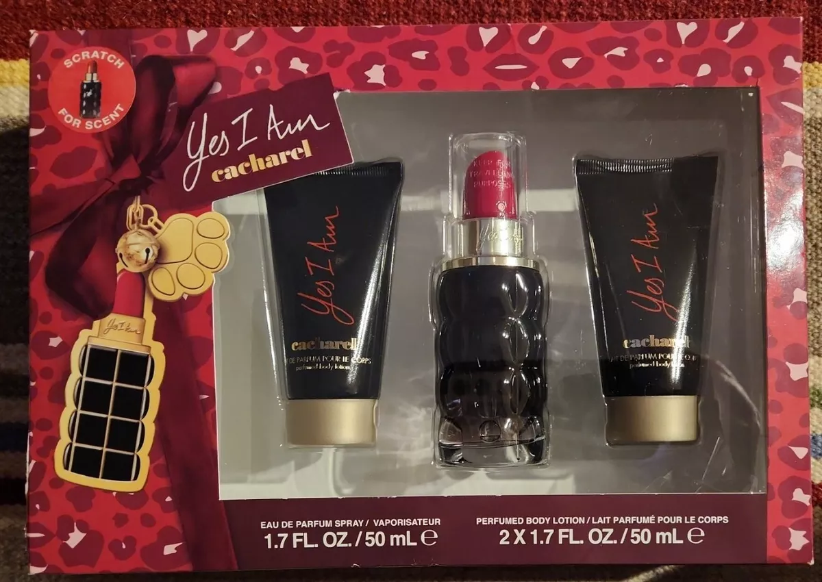 Cacharel Yes I Am Gift Set for Edp Spray Perfume 1.7 Oz and Lotion